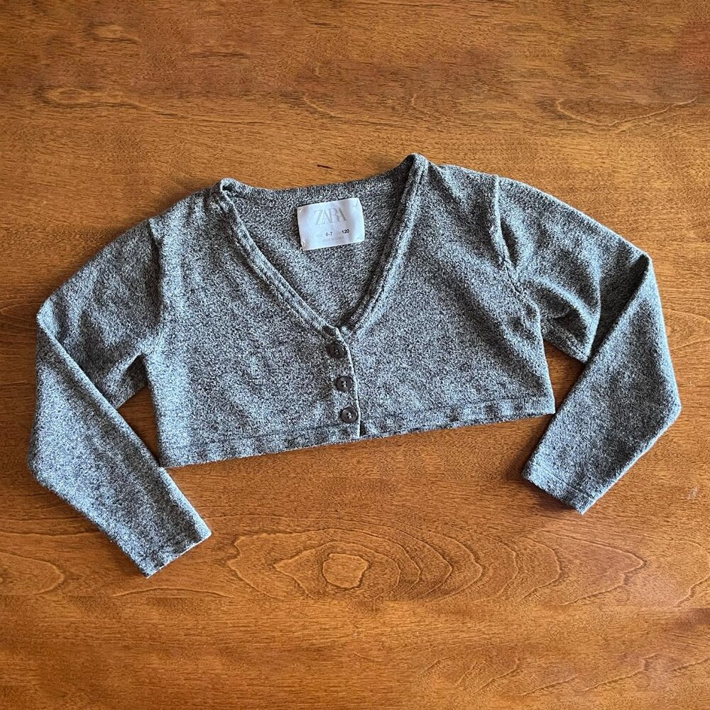 Zara gray shrug sweater 6-7